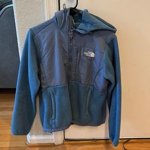 North Face Hooded Fleece Denali Jacket Women’s Small Slate Blue
